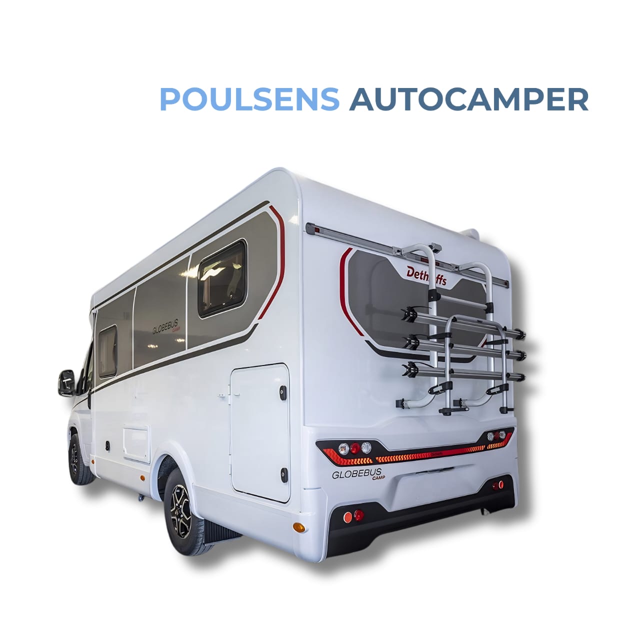 Vue arrière du camping-car semi-intégré Dethleffs Globebus Camp Active T 4 2026 sur base Fiat Ducato
