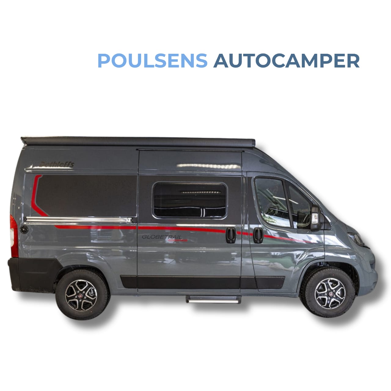 Vue extérieure de côté du camping-car urbain Dethleffs GLOBETRAIL CVD 540 DR 2025 avec design moderne et jantes alliage