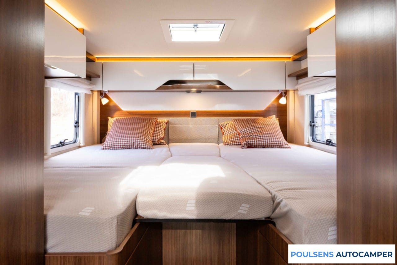Espace couchage du Hymer BMC T 580 2022 avec lit central