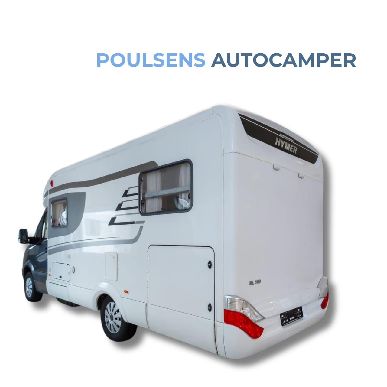 Vue arrière du Hymer MLT 580 avec auvent