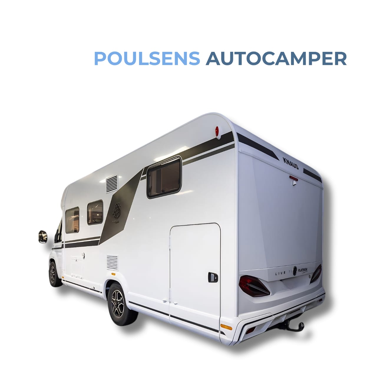 Vue arrière du camping-car semi-intégré Knaus LIVE TI 700 MEG Platinum Selection 2026 sur base Fiat Ducato